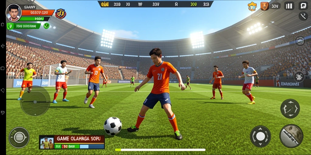 Tampilan gameplay seru dalam 333V yang menampilkan aksi olahraga.