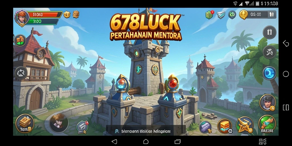 Screenshot gameplay menarik dari 678LUCK Tower Defense.