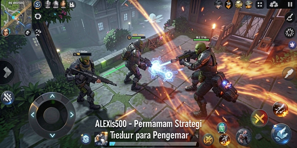 Tampilan gameplay ALEXIS500 yang menegangkan dan penuh strategi.