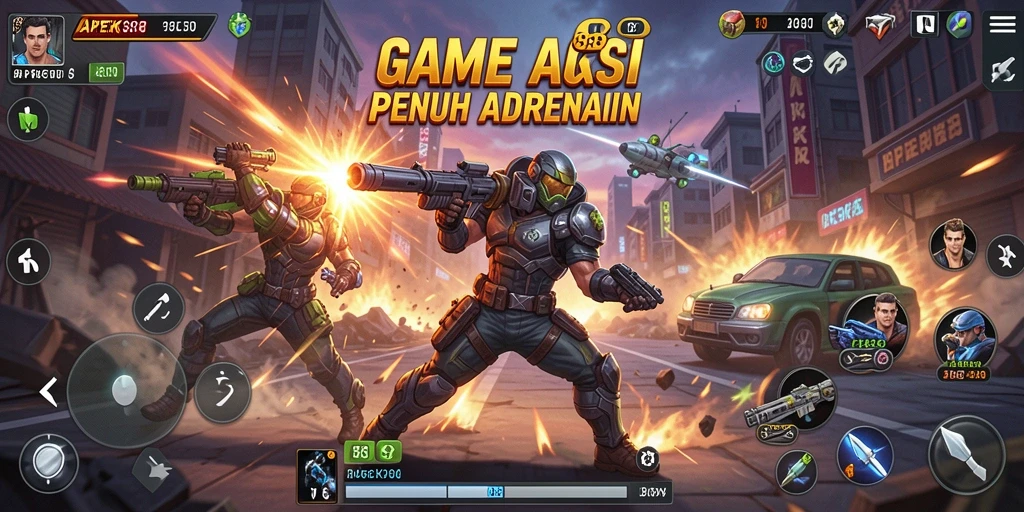 Tangkapan layar APEK88 memperlihatkan aksi seru di tengah pertempuran.