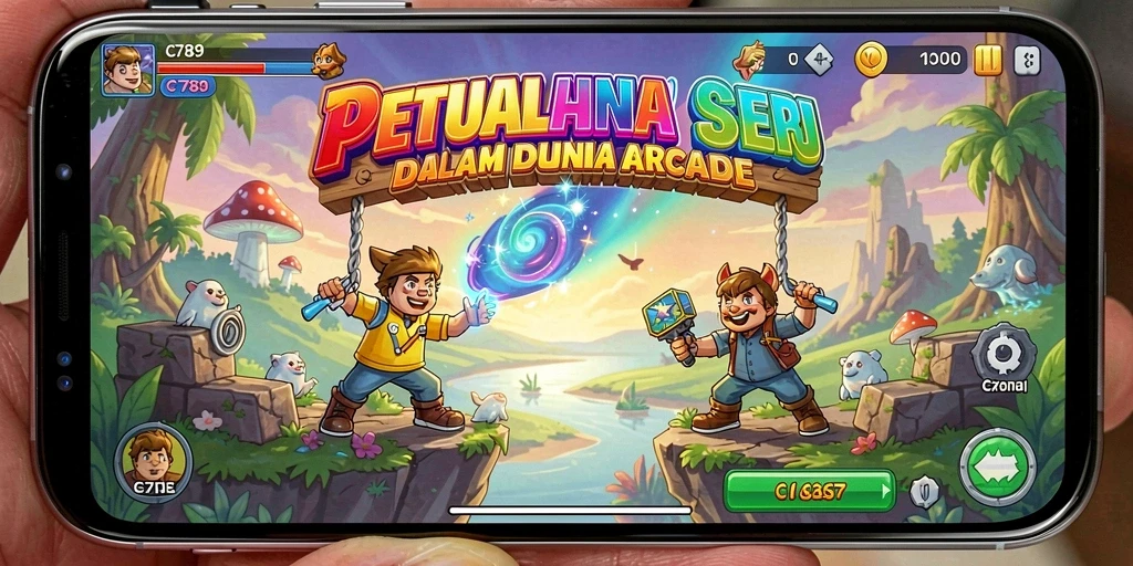 Screenshot dari C789 menampilkan momen seru gameplay Arcade.