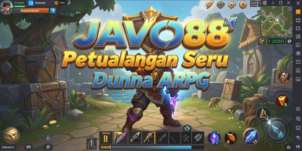 Tangkapan layar gameplay <strong>JAVO88</strong> yang menunjukkan pertempuran seru di dunia fantasi.