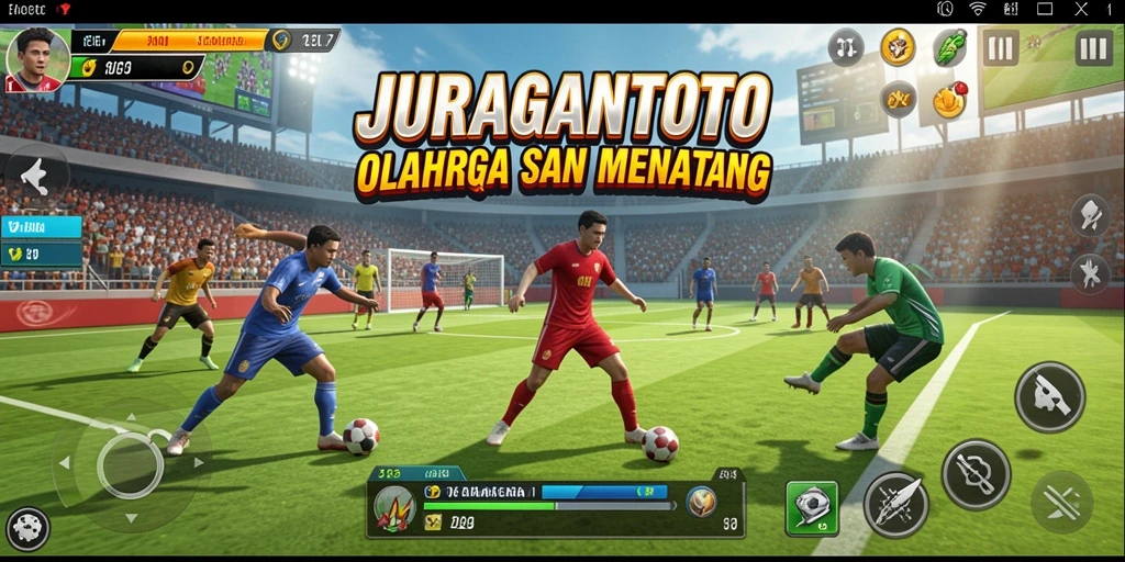 Tampilan gameplay seru di JURAGANTOTO dengan aksi olahraga yang menantang.
