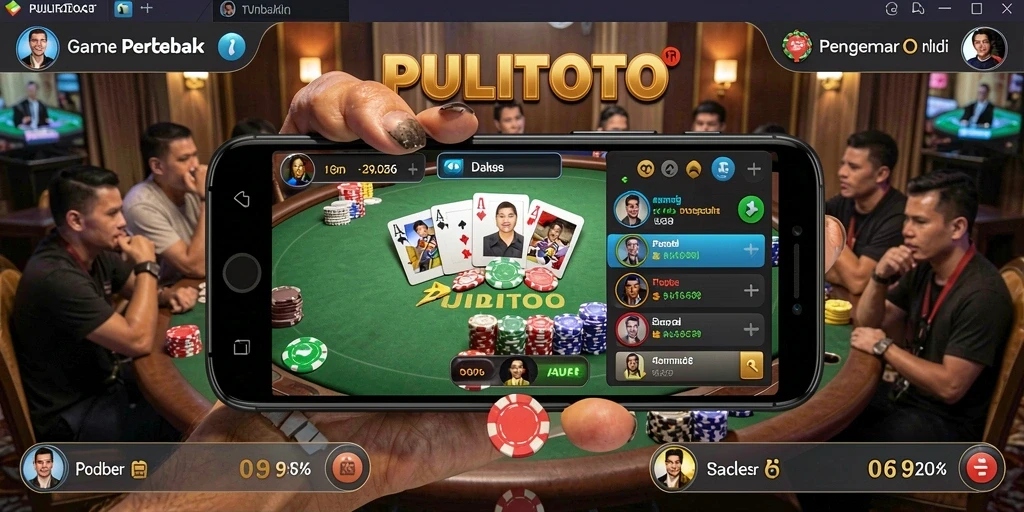 Tampilan menarik dari gameplay Poker di PULITOTO.