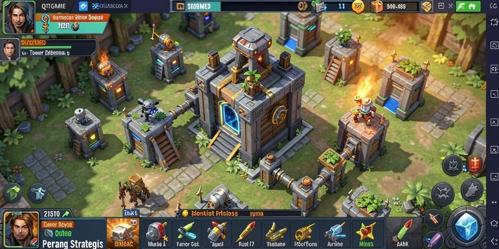 Gameplay seru dalam QTGAME Tower Defense yang penuh strategi.