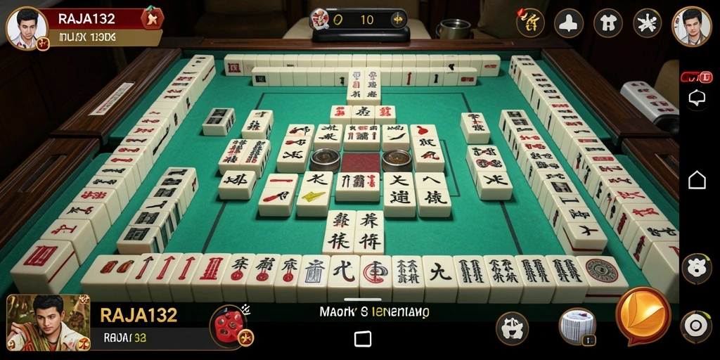 Tangkapan layar RAJA132 menampilkan permainan Mahjong yang seru dan penuh strategi.
