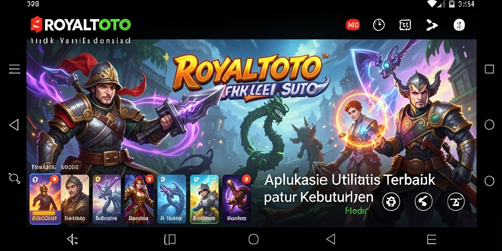 Screenshot utama ROYALTOTO menampilkan fitur pengingat dan pelacakan pengeluaran.