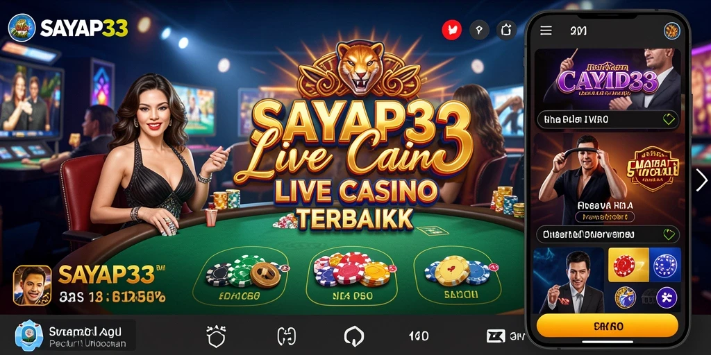 Tampilan gameplay Live Casino yang mendebarkan di SAYAP33.