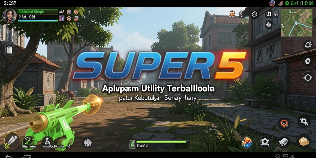 Tampilan antarmuka SUPER5 menampilkan kemudahan akses fitur utility.