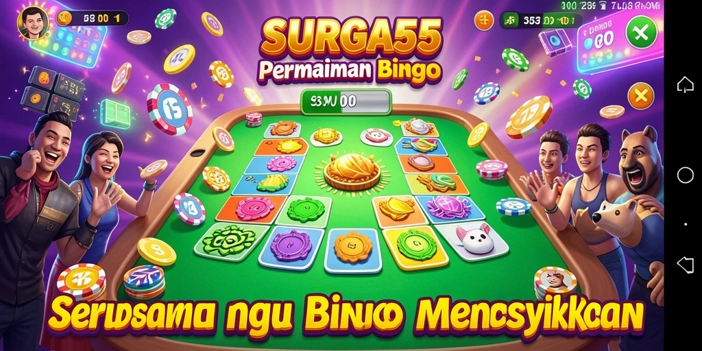 Tampilan menarik dari gameplay SURGA55 yang penuh keseruan Bingo.
