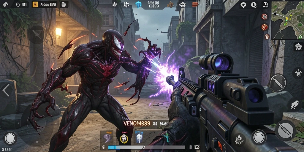 Gameplay intens dengan aksi tembak-menembak yang mendebarkan.
