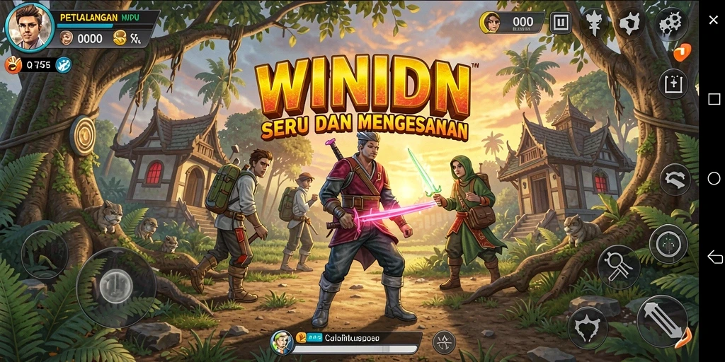Gameplay WINIDN yang menampilkan petualangan mendebarkan.